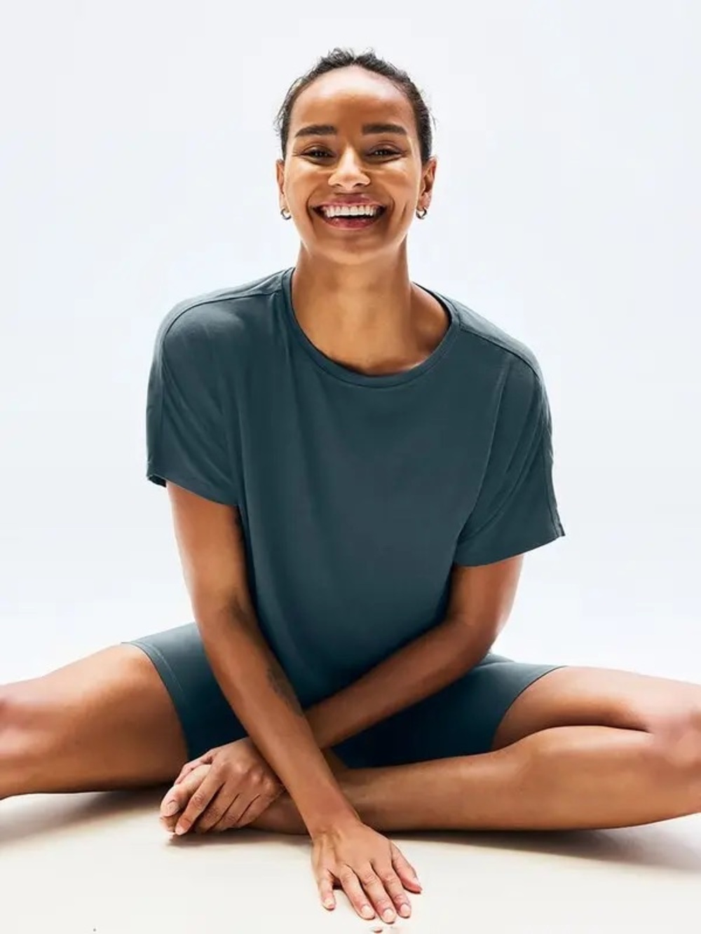 Athleta Sage Green “with ease” Crop Tee - Short Sleeve